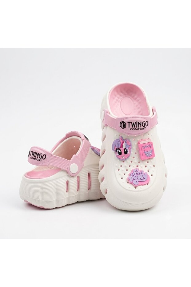 (Twingo) Closed Toe Very Comfortable Children's Slippers White