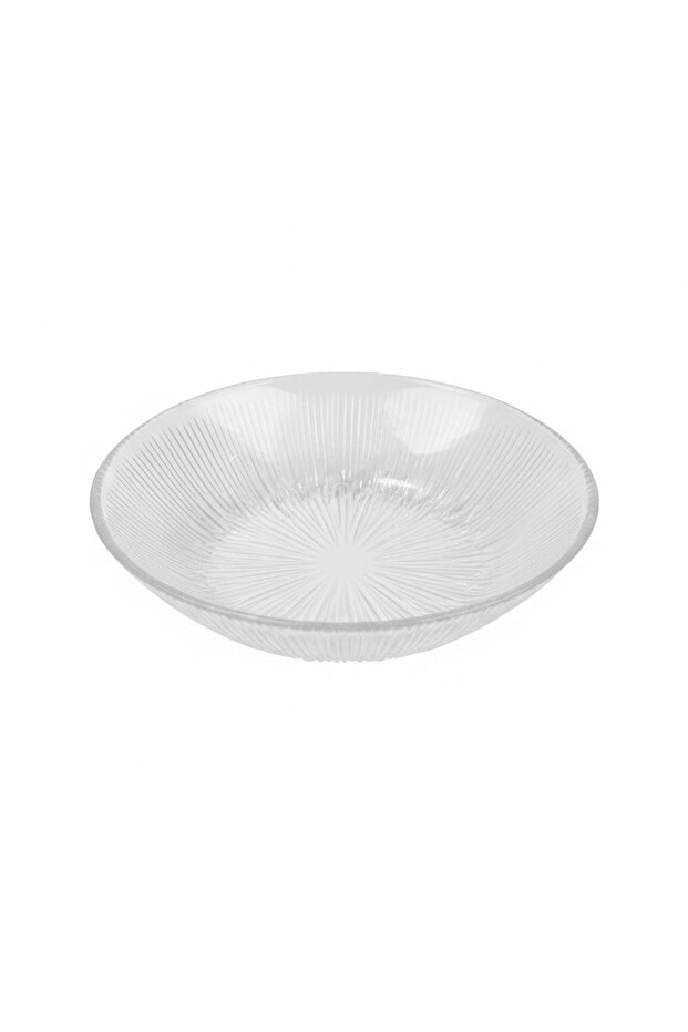 Ribbed Glass Soup Bowl — 20 cm