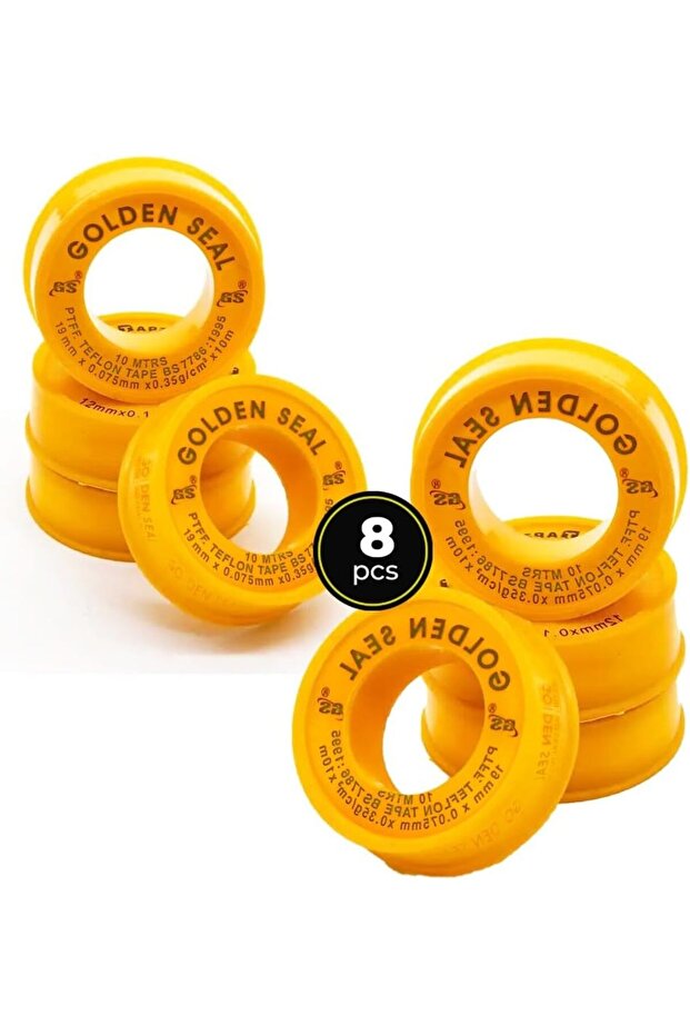 PTFE Thread Seal Tape-8 Pack for Plumbing Applications