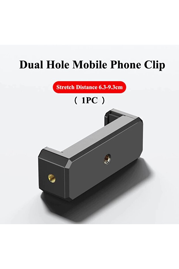 B Universal Mobile Phone Clip Bracket Holder 360 Rotation 1/4 Screw Ballhead for Tripod Stand Monopo
