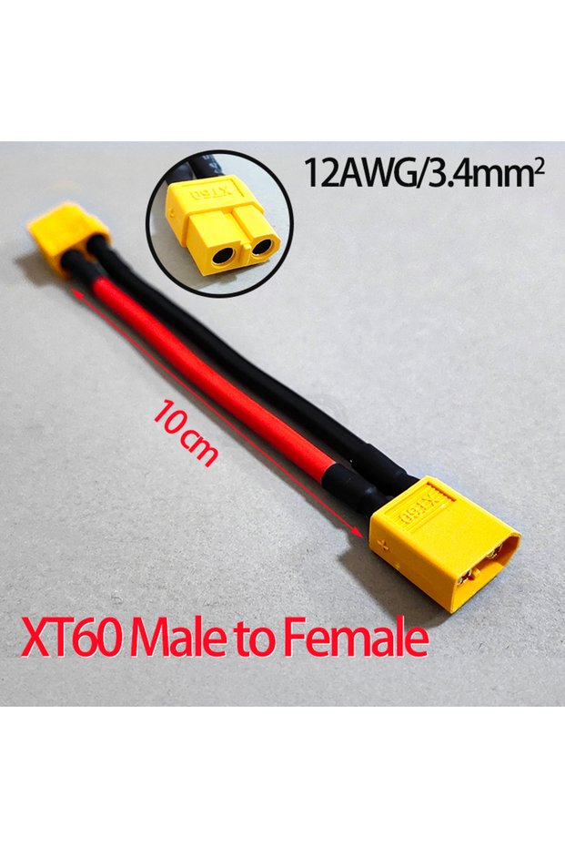 XT60 MaleTo Female 1PCS XT60 Male Female Connector Plug with 10/50cm 12/16AWG Wire Cable For RC Airp
