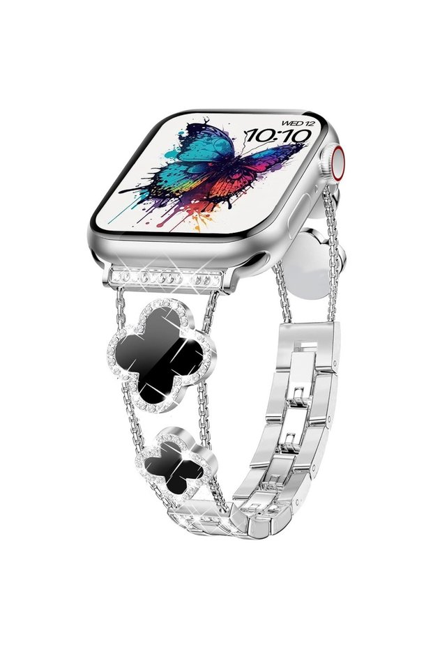 38 40 41 S10 11 42mm silvery S1-11 SE Ultra Universal Smartwatch Band Elegant Chic Sparkling 38-49mm