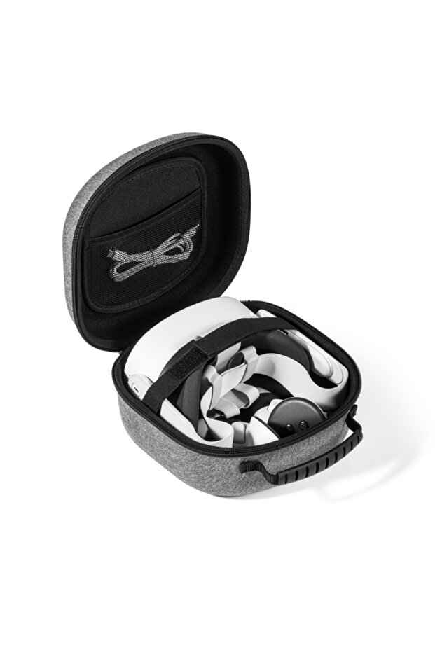 Grey Storage Bag Case for Quest 3S /Quest 3 /Quest 2 VR Accessories Headset Portable Box Touch Contr