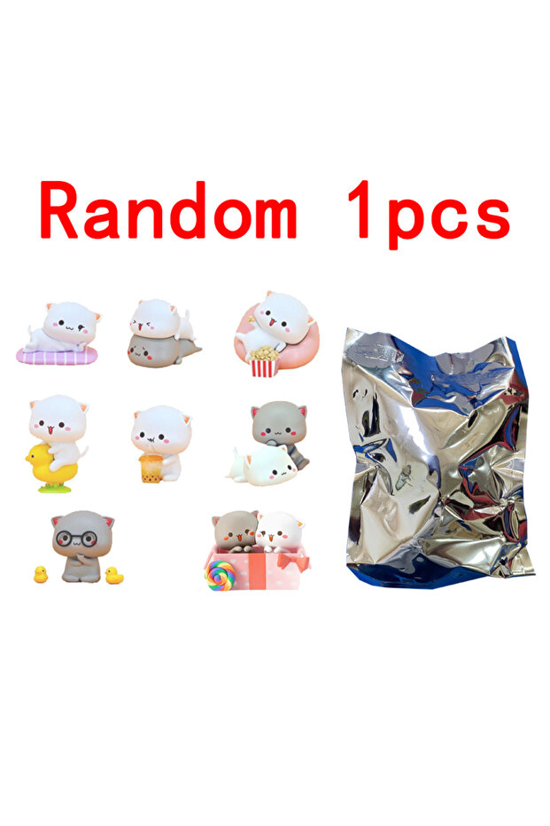 Random 1pcs Hot Mitao Cat 2 Season Lucky Cat Cheap Cute Cat Blind Box Toys Surprise Figure Doll Home