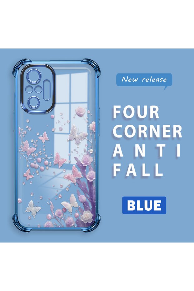 Xiaomi Redmi Note 10 Pro Compatible Transparent Back Four-Corner Reinforced Impact Protection Silicone Case
