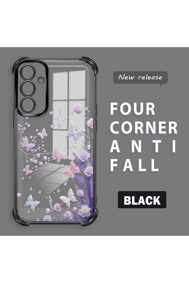 Samsung Galaxy A25 Compatible Transparent Back Four-Corner Reinforced Impact Protection Silicone Case