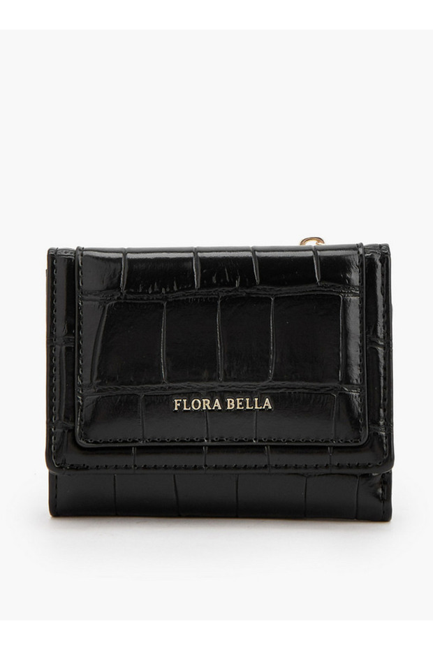 Textured Trifold Wallet with Zip Pocket