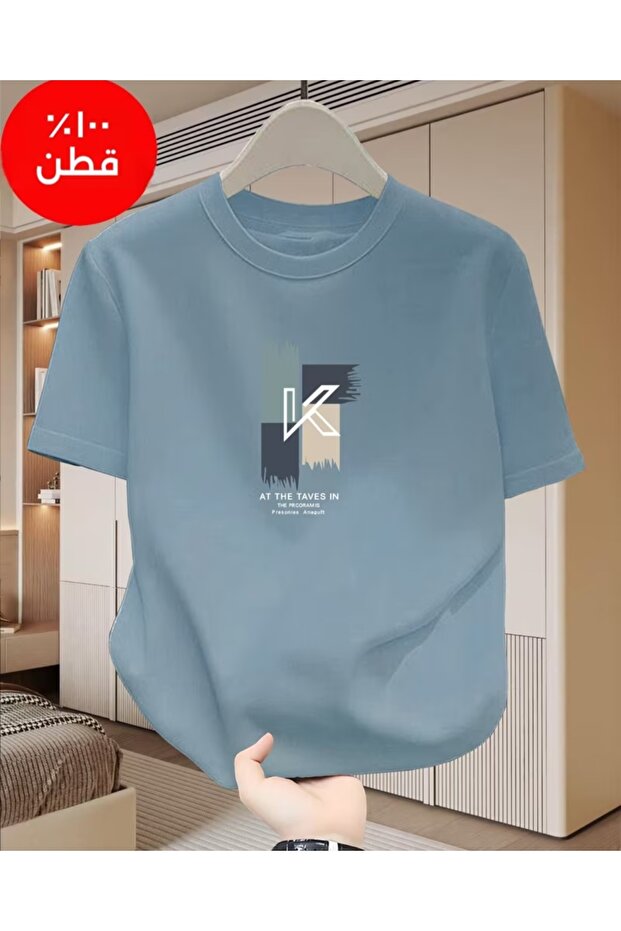 100% Cotton Men's T-Shirt - Letter K Printed