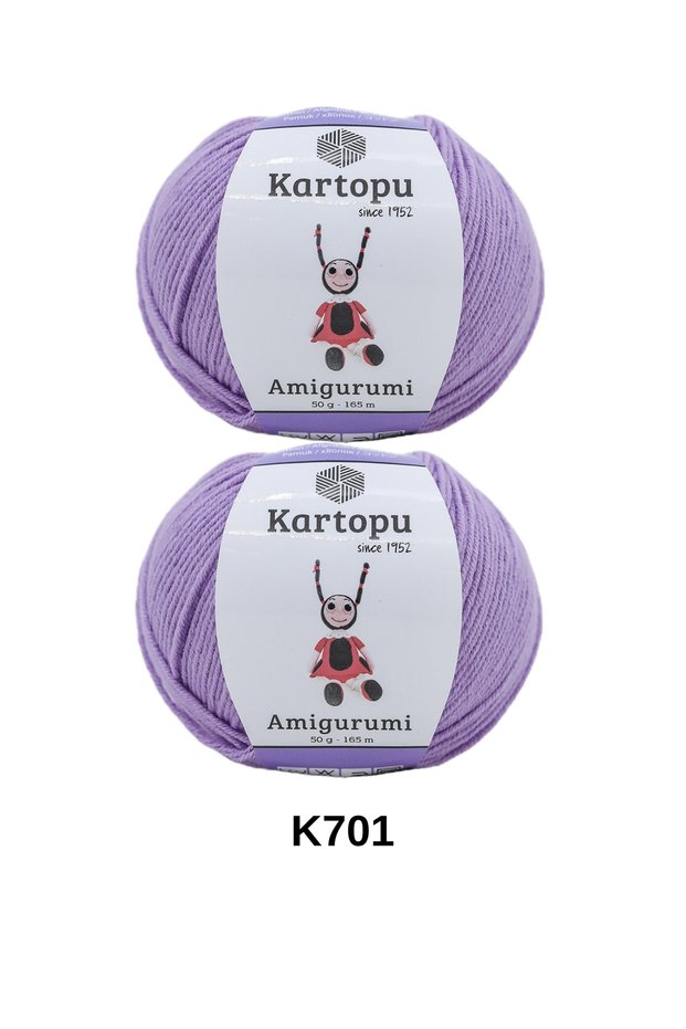2 Pieces of Snowball Amigurumi Yarn 50 Grams 165 Meters Toy Doll Net Beanie Bandana Motif Summer Blouse Bag Knitting Yarn - Color: K701