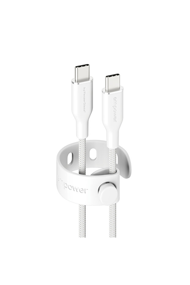 ™ by PanzerGlass® Racing 60W USB-C to USB-C Cable | USB 2.0 | 1.2M | Silver White