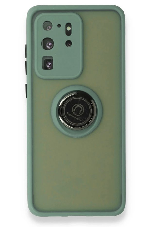 Aconcept Galaxy S20 Ultra Case Montreal Silicone Cover with Ring (114748) - Green