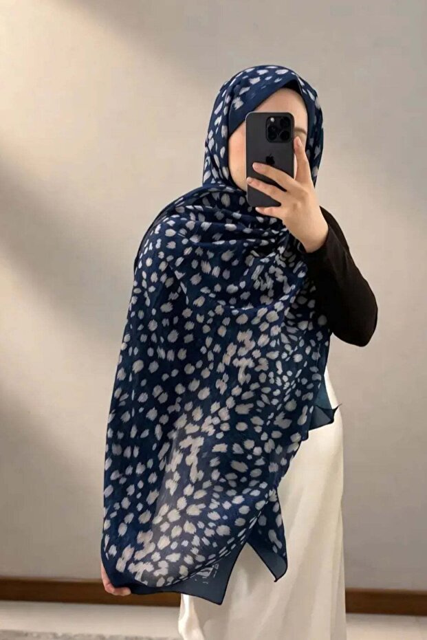 شال بامبي القطني - أزرق داكن