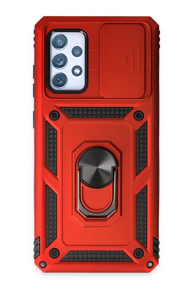 Aconcept Galaxy A72 Case Pars Silicone with Lens Ring (233229) - Red