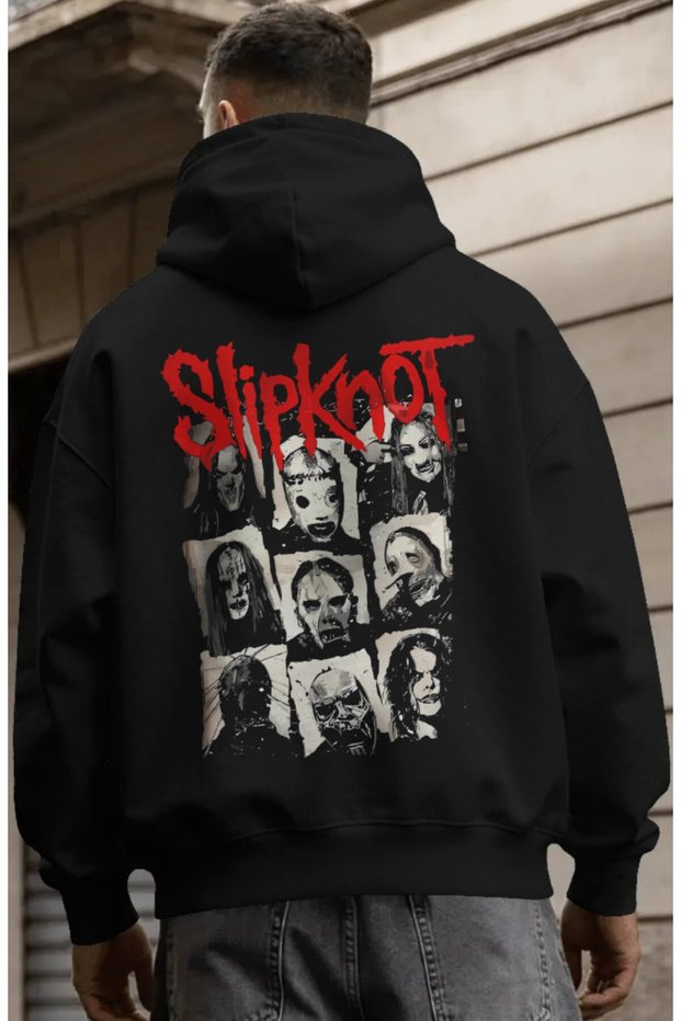 Slipknot Rock Metal Music Band Back Printed Unisex Oversize Premium Hoodie