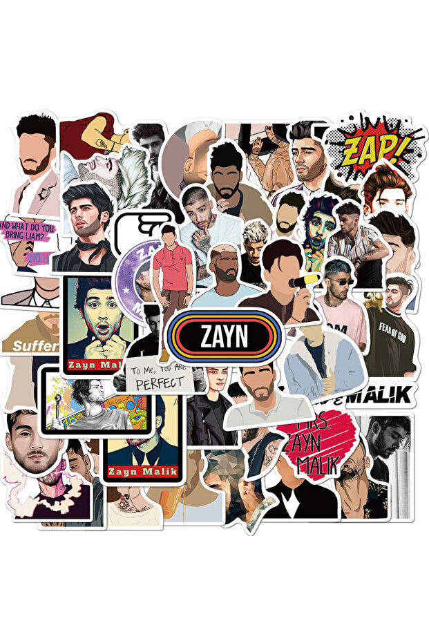 50pcs 50Pcs British Singer Zayn Malik Stickers Waterproof Snowboard Laptop Luggage Guitar Graffiti D
