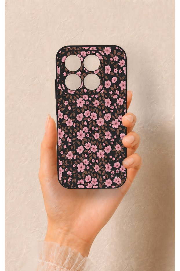 Xiaomi Mi 17 5g Compatible Mini Pink Flower Pattern Silicone Case