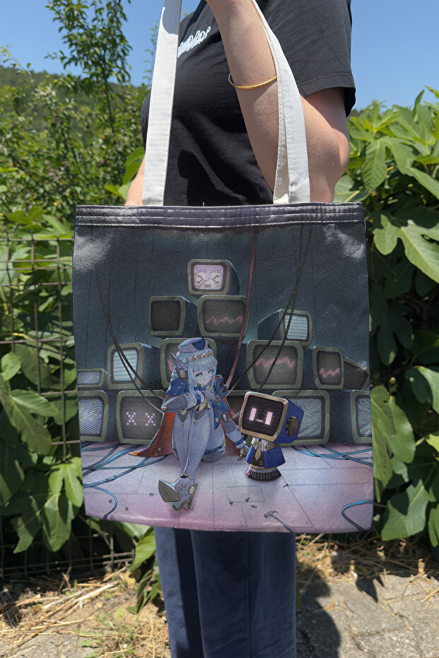 Ineffa Genshin Impact V2 Double-Sided Canvas Print Tote Bag Anime Bag