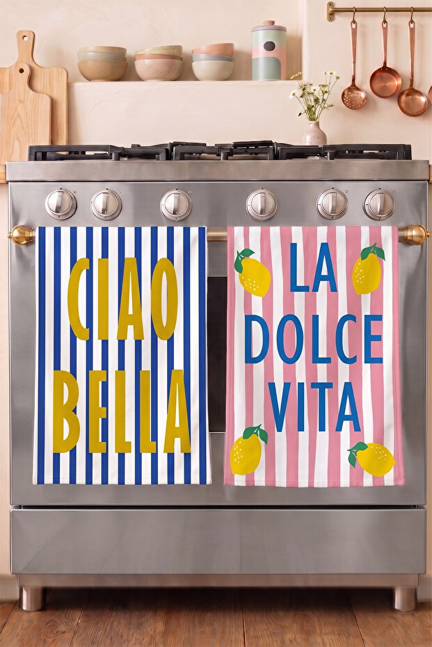 Patterned (Printed) Kitchen Towels (Set of 2) |   30×50 cm