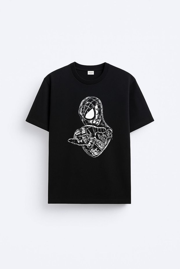 Spider-Man Brand New Day Spider-Man Printed Cotton Black T-Shirt T-Shirt