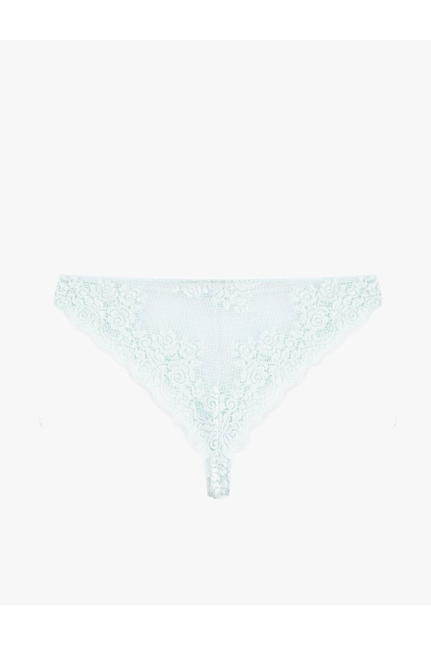 Floral Detailed Lace Brazilian Panties