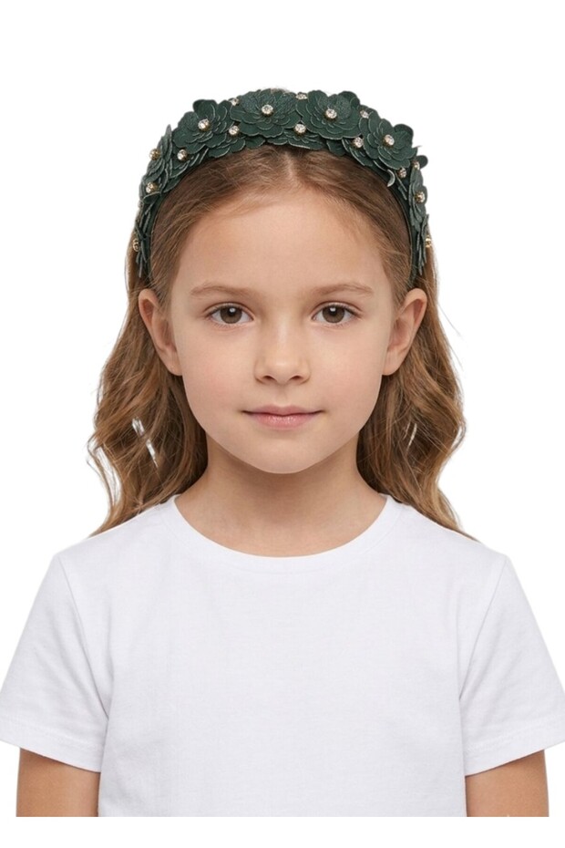 -Floral Appliqué Headband-Multicolor