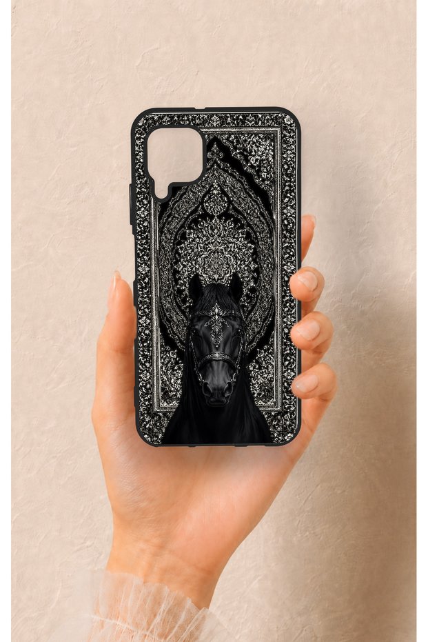 Huawei P40 Lite Compatible Ethnic Horse Figure Patterned Silicone Case
