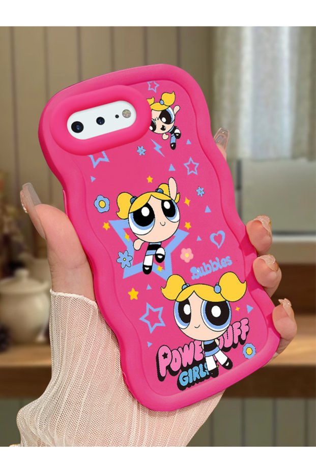 iPhone 7 Plus Compatible Case Camera Protector Red Silicone Couple Phone Case Cartoon Pattern