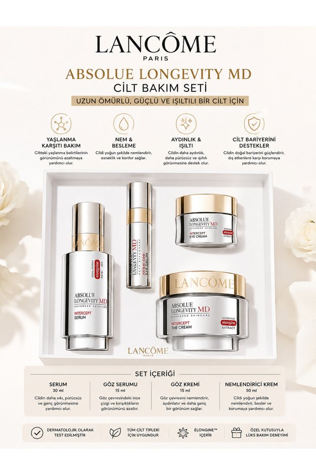 Absolue Longevity Md Anti-Aging and Anti-Wrinkle Firming, Plumping, and Moisturizing Care Set