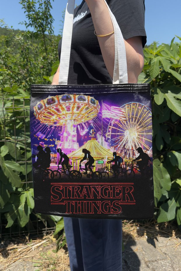 Stranger Things V5 Double-Sided Summer Winter Canvas Print Tote Bag Tv Series Movie