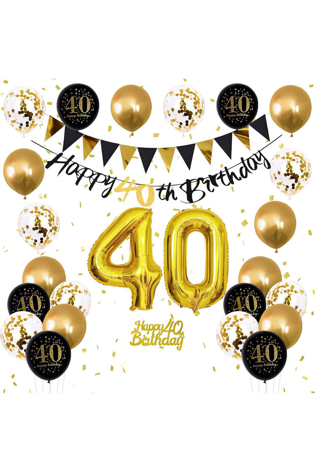 40th Birthday Party Balloon Set