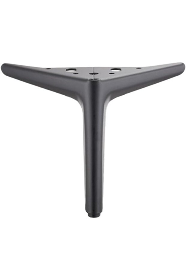 Replacement furniture feet triangle in metal cabinet vanity sofa, pack of 2 (black, 10cm)