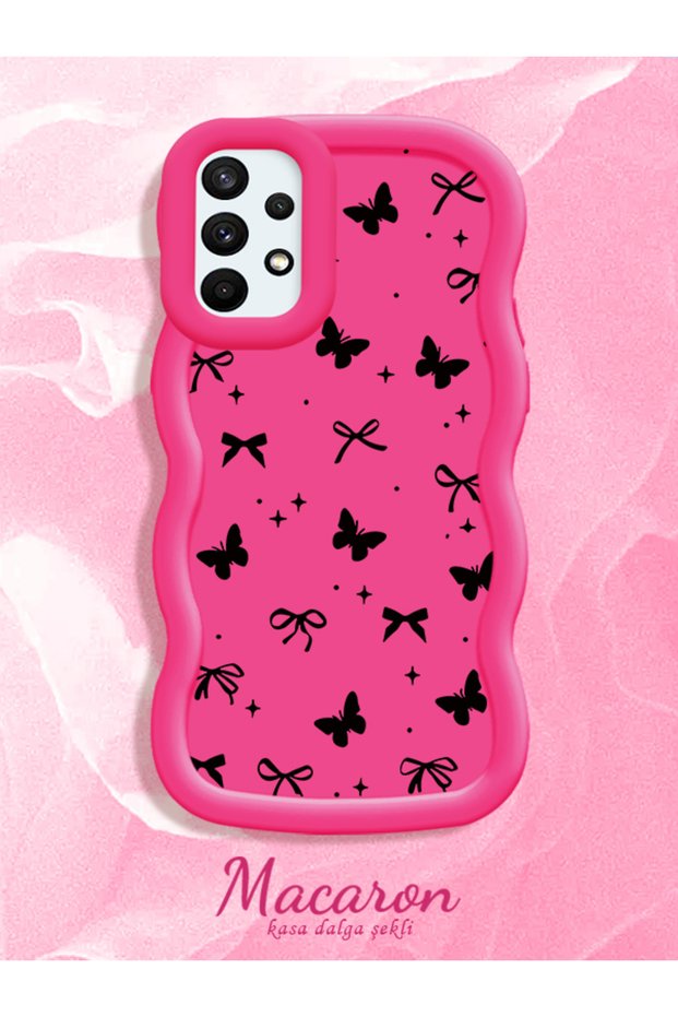 Samsung Galaxy A73 Compatible Thin Butterfly Bow Printed Soft Structure Daily Use Phone Case
