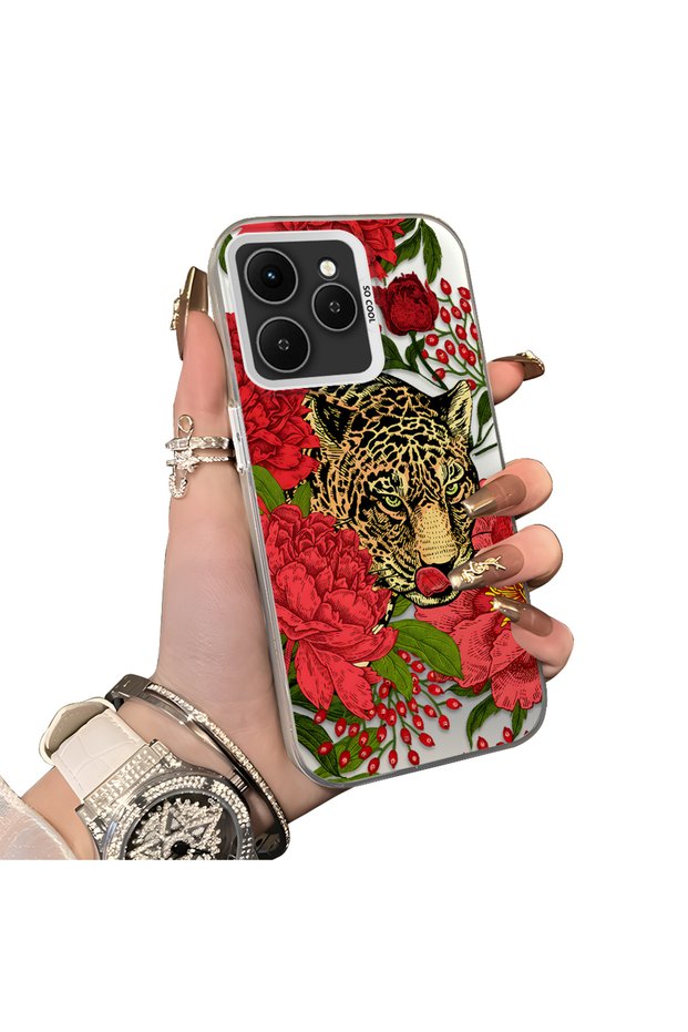 Tecno Spark 40 Compatible Hard Acrylic Back Silicone Edge Lens Protection Case
