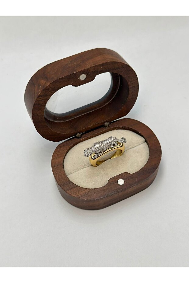 Tiger Detailed Double Color Steel Ring (Adjustable)