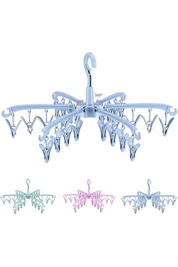 - Small Drying Rack - 24 Pegs - Foldable - Durable - Windproof - Multi-clip Design - High-quality PP plastic - Clothesline