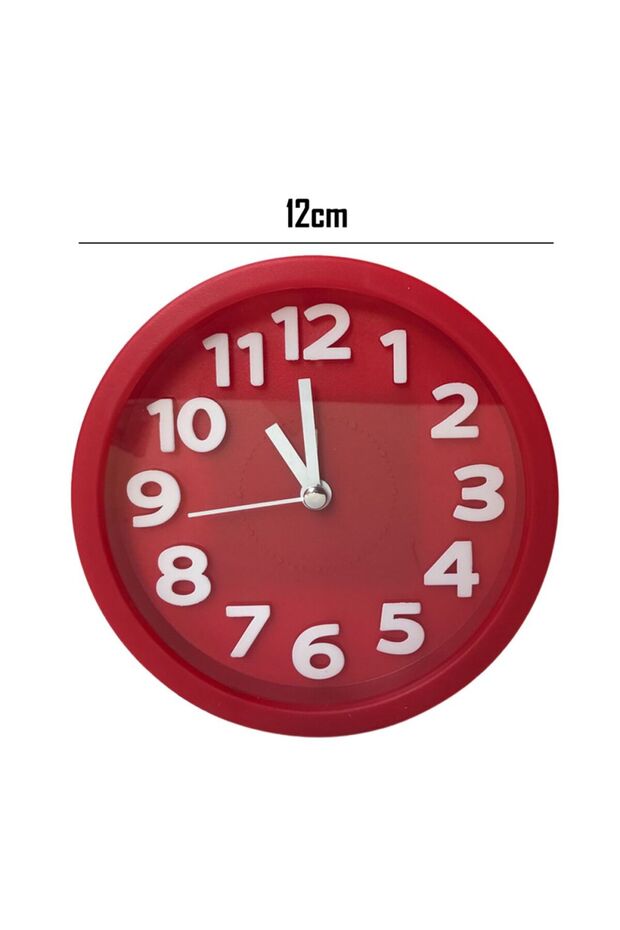 Silent analog alarm clock, suitable for bedrooms, nights, children's rooms, and offices - Red