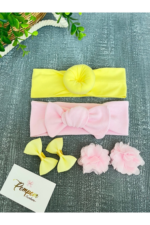 Baby Girl Bandana and Hairpin Set