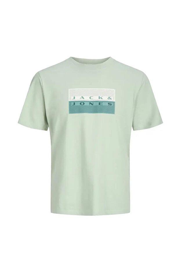 12289863 Jcofusion Dots Print Tee Ss Crew Sn T-Shirt Water Green