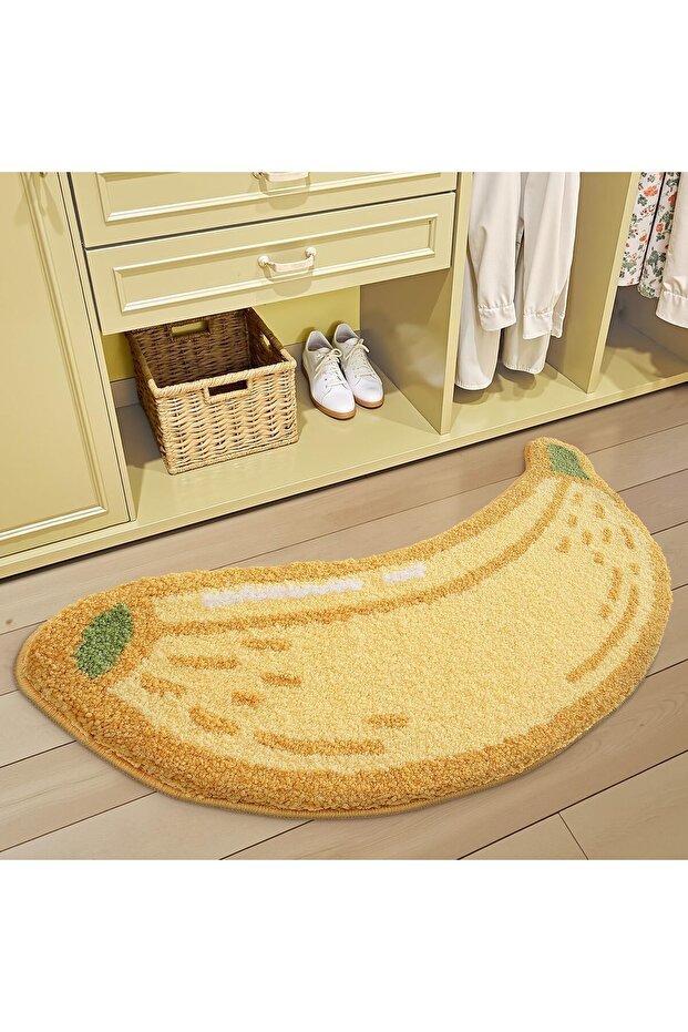 bathroom rug, fun fruit - patterned rug, and fluffy bath mat, absorbent, non - slip, for bathrooms, kitchen sinks, bedrooms, children's bedrooms...