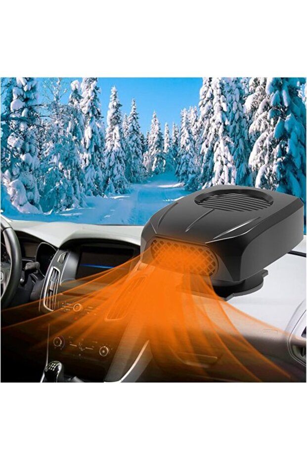 3-in-1 Car Heater - 12V Defroster - Black