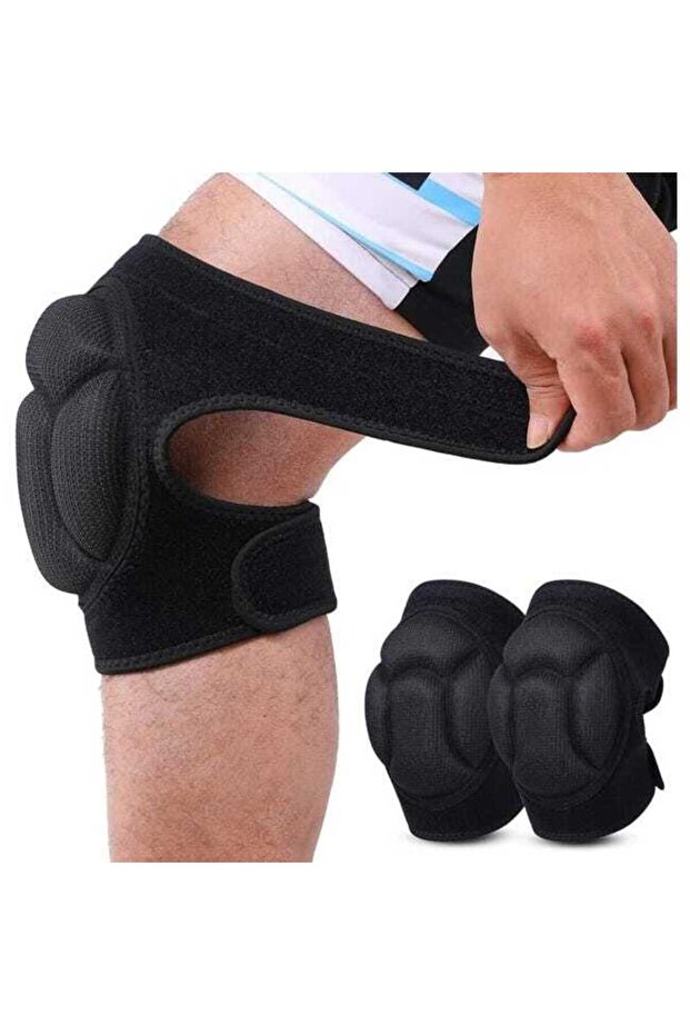 Two-piece protective knee pads, thickened sponge knee pads for impact protection, suitable for gardening and work.