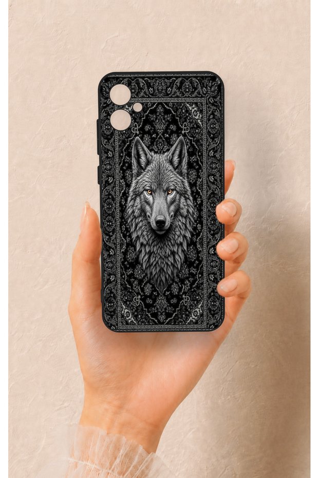 Samsung A05 Compatible Ethnic Wolf Pattern Silicone Case