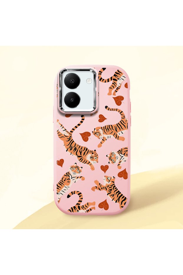 Vivo Y36 4G/5G Compatible Shock-Absorbing Camera Protected Pink Silicone Case