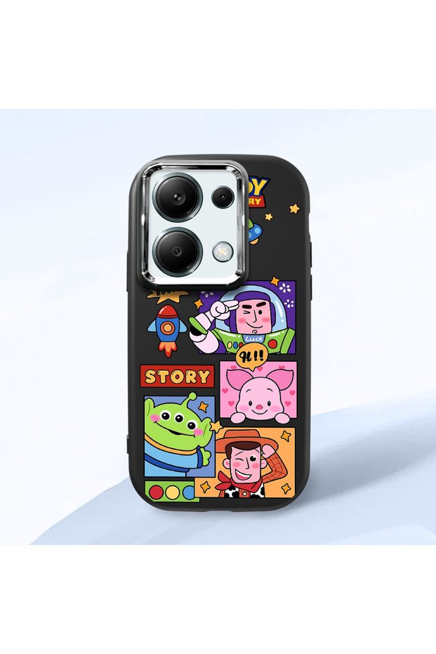 Redmi Note 13 Pro 4g Compatible Black Silicone Case with Shock-Absorbing Camera Protections
