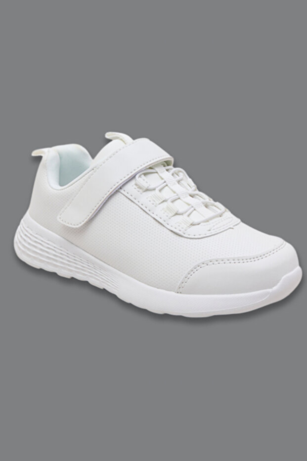 Perforated Velcro Closure School Shoes