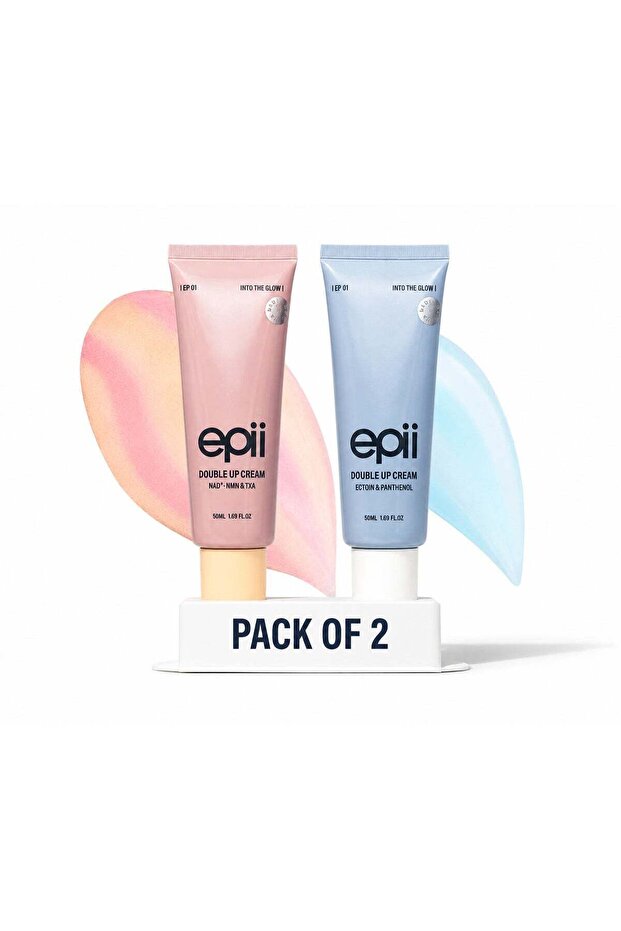 Double Up Cream Duo Set | NAD+, NMN & TXA + Ectoin & Panthenol | Pack of 2