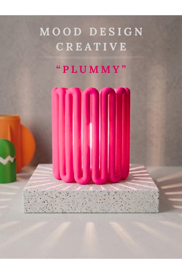 Loopy Plummy Decorative Ambient Lamp - Loopy Decorative Ambiance Table and Night Lamp - Fuchsia