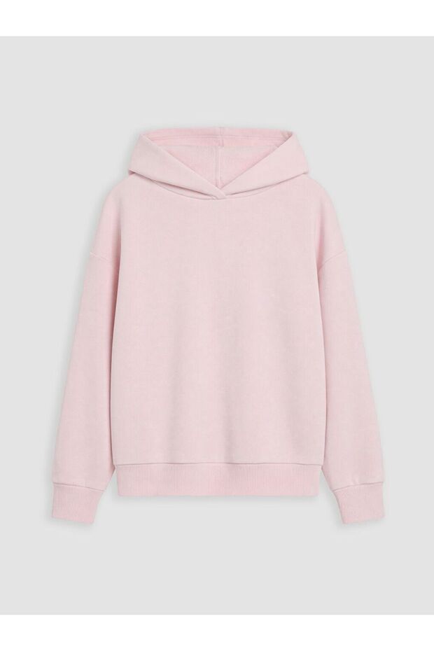 Pink Hooded Girl's Sweatshirt