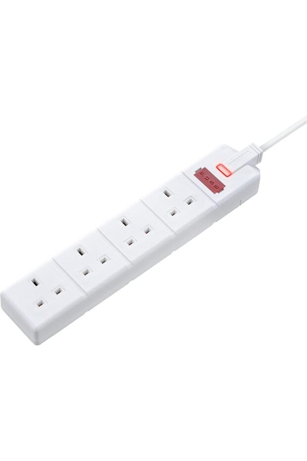 4 Socket Heavy Duty Extension Lead 2M 4G, EXS1342W-01