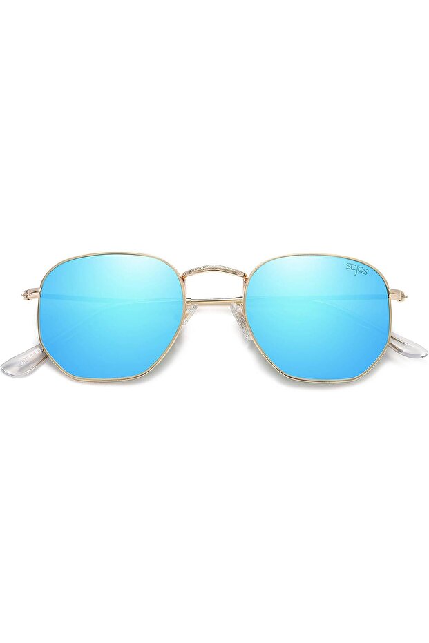 Square Polarized Sunglasses for Women Men Small Hexagonal Polygon Mirrored Lens SJ1072